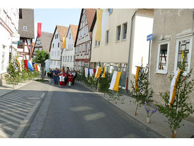 Fronleichnamsprozession durch die Straßen von Naumburg (Foto: Karl-Franz Thiede)